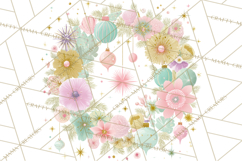 Retro Pastel Santa PNG, Mid Century Christmas Clipart Product Image 3