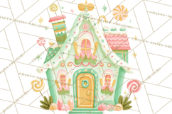 Retro Pastel Santa PNG, Mid Century Christmas Clipart Product Image 3