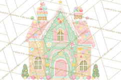 Retro Pastel Santa PNG, Mid Century Christmas Clipart Product Image 3