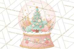 Retro Pastel Santa PNG, Mid Century Christmas Clipart Product Image 3