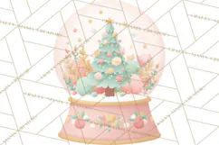 Retro Pastel Santa PNG, Mid Century Christmas Clipart Product Image 3