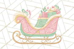 Retro Pastel Santa PNG, Mid Century Christmas Clipart Product Image 5