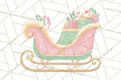 Retro Pastel Santa PNG, Mid Century Christmas Clipart Product Image 5