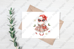 Retro Santa Girl PNG, Christmas Fashion Product Image 3