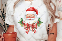 Retro Santa Png, Coquette Christmas Bow Product Image 2