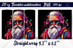 Santa in sunglasses | Christmas tumbler Product Image 1