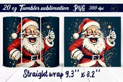 Retro Funny Santa | Christmas tumbler Product Image 3
