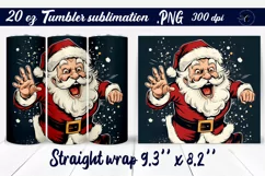 Retro Funny Santa | Christmas tumbler Product Image 5