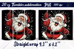 Retro Funny Santa | Christmas tumbler Product Image 2