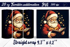 Retro Santa tumbler | Christmas sublimation Product Image 1