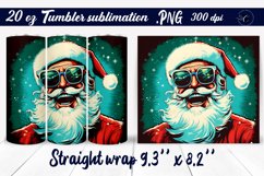 Santa in sunglasses | Christmas tumbler Product Image 1