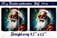 Santa in sunglasses | Christmas tumbler Product Image 1