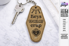 Retro Sarcastic Motel Keychain Laser Cut | Laser Engraving Product Image 1