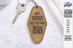 Retro Sarcastic Motel Keychain Laser Cut | Laser Engraving Product Image 1