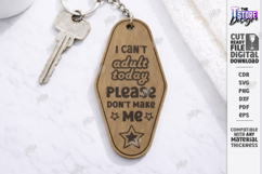 Retro Sarcastic Motel Keychain Laser Cut | Laser Engraving Product Image 1