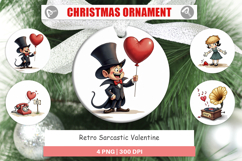 Retro Sarcastic Valentine Ornament Product Image 1