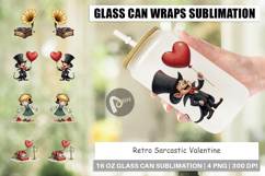 Retro Sarcastic Valentine Glass Can Product Image 1