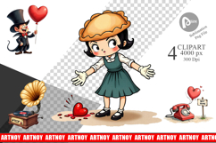 Retro Sarcastic Valentine Clipart Product Image 1