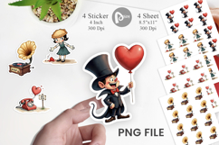 Retro Sarcastic Valentine Sticker Product Image 1