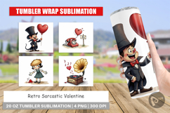 Retro Sarcastic Valentine Tumbler Product Image 1