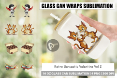 Retro Sarcastic Valentine Glass Can Product Image 1