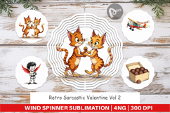 Retro Sarcastic Valentine Wind Spinner Product Image 1