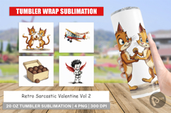 Retro Sarcastic Valentine Tumbler Product Image 1