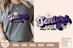 Retro seniors class of 2023 daisy svg png sublimation Product Image 2