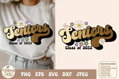 Retro seniors class of 2023 groovy svg png sublimation Product Image 2