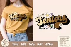Retro seniors class of 2023 groovy svg png sublimation Product Image 3