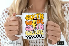 Retro Sixth Grade PNG | Back To School PNG Product Image 2