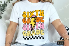 Retro Sixth Grade PNG | Back To School PNG Product Image 3
