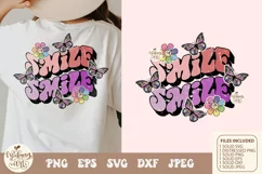 Retro smile png, Distressed PNG, Daisy Product Image 1