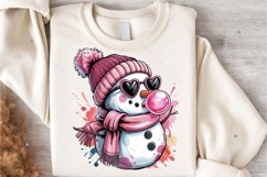 Retro Snowman PNG, Christmas Sublimation Design, Merry Product Image 5