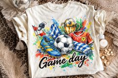 Retro Game Day Soccer PNG, Soccer Mama PNG, Soccer Clipart Product Image 1