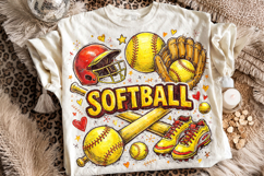 Softball Retro PNG Sublimation, Softball Mama PNG, Sports Product Image 1