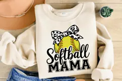 Softball Coquette Bow PNG, Softball Mama PNG Product Image 2