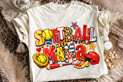 Retro Softball Mama PNG, Game Day Softball PNG, Sports Mom Product Image 1