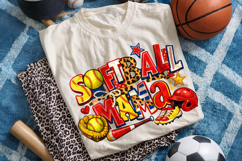 Retro Softball Mama PNG, Game Day Softball PNG, Sports Mom Product Image 2