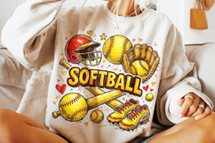 Softball Retro PNG Sublimation, Softball Mama PNG, Sports Product Image 3