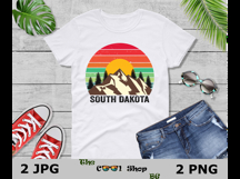 Retro South Dakota Vintage Sublimation Png, South Dakota Png Product Image 3