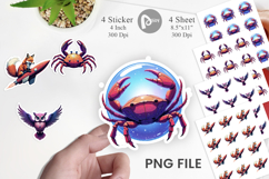 Retro Space Creatures Sticker Product Image 1