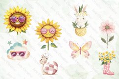 Retro Spring Sublimation Clipart Bundle Product Image 2