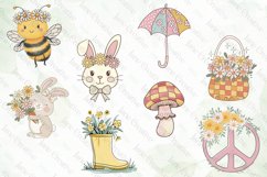 Retro Spring Sublimation Clipart Bundle Product Image 4
