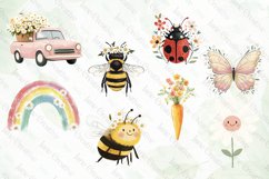 Retro Spring Sublimation Clipart Bundle Product Image 3