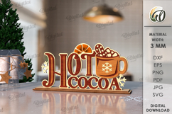 Retro stand decor Laser Cut. Christmas Decor SVG Product Image 1