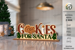 Retro stand decor Laser Cut. Christmas Decor SVG Product Image 1