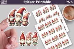 Christmas Gnomes Sticker | Winter Gnome Sticker Printable Product Image 1