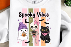 Retro Striped Halloween Cute Boo Ghost Product Image 1