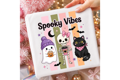 Retro Striped Halloween Cute Boo Ghost Product Image 3